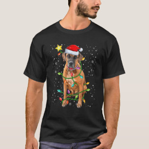 1. Weihnachtsbaum-Anhänger Boxerhund mit Lichtern T-Shirt