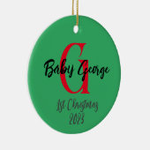 1. Weihnachtsbaumschmuck für Baby Keramik Ornament (Rechts)