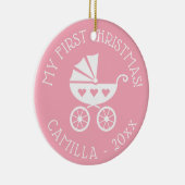 1. Weihnachtsbaumschmuck mit Kutsche Keramikornament (Rechts)