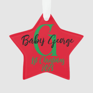 1. Weihnachtsbaumschmuck unisex Monogramm Ornament