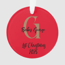 1. Weihnachtsbaumschmuck unisex Monogramm