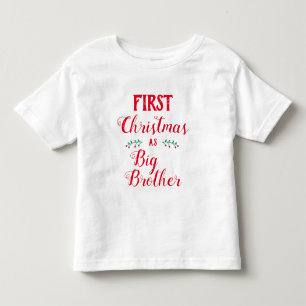 1. Weihnachtsbruderfamilie passend roten Text Kleinkind T-shirt