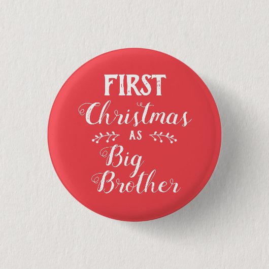 1. Weihnachtsbruderfamilie passend Weiß Button (Vorderseite)