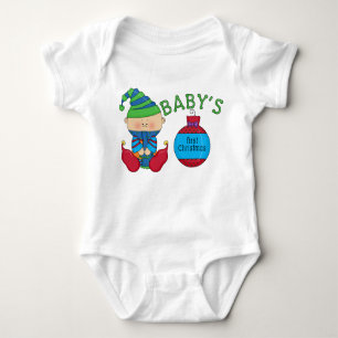 1. Weihnachtself-T-Shirts und Geschenke Baby Strampler