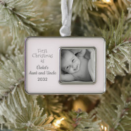 1. Weihnachtsfeier aus dem Nichte Name Foto Rahmen-Ornament Silber