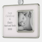 1. Weihnachtsfeier aus dem Nichte Name Foto Rahmen-Ornament Silber (Links)