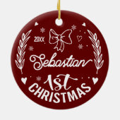 1. Weihnachtsfeier Keramik Ornament der Wohngestal (Hinten)