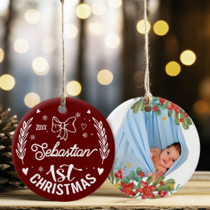 1. Weihnachtsfeier Keramik Ornament der Wohngestal