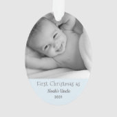 1. Weihnachtsfeier Nephew Personalisierte Ornament (Rückseite)