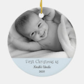 1. Weihnachtsfeier Nephew Personalisierte Ornament (Hinten)