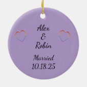 1. Weihnachtsfeier Neuvermählter Keramik Ornament (Hinten)