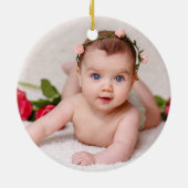 1. Weihnachtsfeier Oma Opa Foto Keramik Ornament (Hinten)