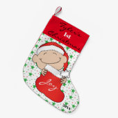 1. Weihnachtsfeier Strumpf Kleiner Weihnachtsstrumpf (Vorderansicht (hängend))