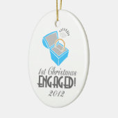 1. Weihnachtsfeier Verlobt Keramikornament (Links)