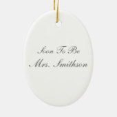 1. Weihnachtsfeier Verlobt Keramikornament (Hinten)
