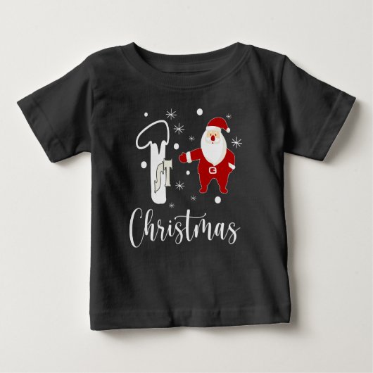 1. Weihnachtsfeier Weihnachten Weihnachtsmann Nied Baby T-shirt (Vorderseite)