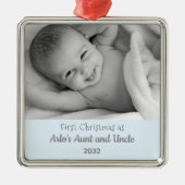 1. Weihnachtsfeiertag aus dem Foto von Nephew Squa Ornament Aus Metall (Vorne)