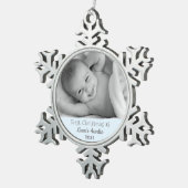 1. Weihnachtsfest aus Nephew-Foto Schneeflocken Zinn-Ornament (Rechts)