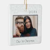 1. Weihnachtsfest Foto Keramikornament (Rechts)