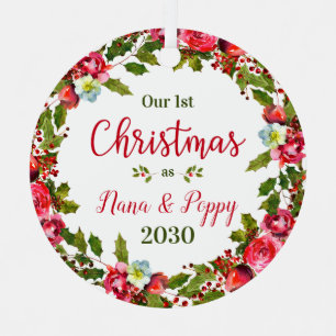1. Weihnachtsfoto von Nana Poppy Ornament Aus Metall