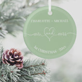 1. Weihnachtsfrisch ernennt Herzschlange Ornament Aus Glas