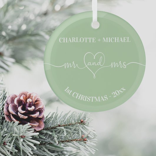 1. Weihnachtsfrisch ernennt Herzschlange Ornament Aus Glas