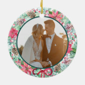 1. Weihnachtsgebäck Neu verheiratete Berries & Gre Keramik Ornament (Hinten)