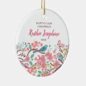 1. Weihnachtsgeburt Personalisierter Niedlicher Vö Keramik Ornament (Rechts)