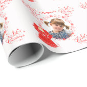1. Weihnachtsgel Custom Foto Geschenkpapier (Rolleneckpunkt)