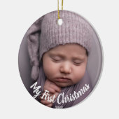 1. Weihnachtsgeschenk Foto Geburtsstunde Geburtsst Keramik Ornament (Links)