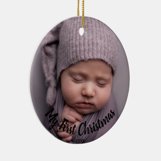 1. Weihnachtsgeschenk Foto Geburtsstunde Geburtsst Keramik Ornament (Rechts)