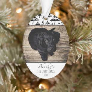 1. Weihnachtshund Foto Baum Haustier Keepake Ornament