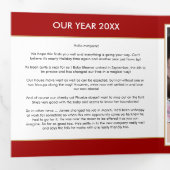 1. Weihnachtsjahr im Review 6 Fotos Red Tr. Dreifach Gefaltete Urlaubskarte (Innen Erste Seite)