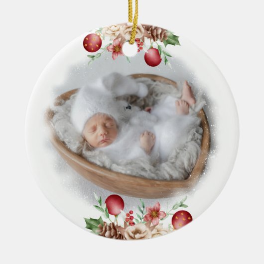 1. Weihnachtsjugendakzent Keramik Ornament (Vorne)