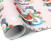 1. Weihnachtsjugendname Weihnachtsmann Geschenkpapier (Rolleneckpunkt)