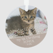 1. Weihnachtskatzen Foto Keepake Ornament (Rückseite)