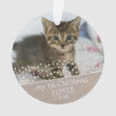 1. Weihnachtskatzen Foto Keepake Ornament (Vorderseite)