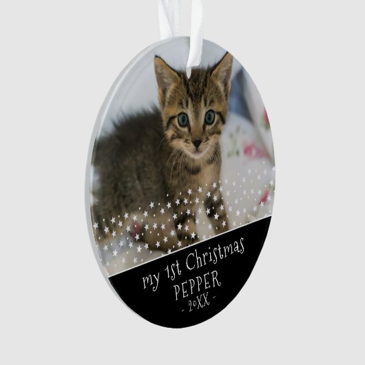 1. Weihnachtskatzen Foto Keepake Ornament (Vorderseite)