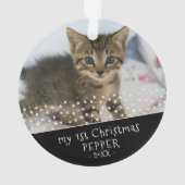 1. Weihnachtskatzen Foto Keepake Ornament (Rückseite)