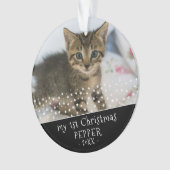 1. Weihnachtskatzen Foto Keepake Ornament (Vorderseite)