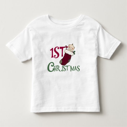 1. Weihnachtskind im Strumpf Kleinkind T-shirt (Vorderseite)