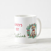 1. Weihnachtslieder Gelbe Labrador Labrador Retrie Kaffeetasse (VorderseiteRechts)