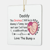1. Weihnachtsmann erwartet Schwangere von Bump Keramikornament (Links)
