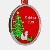 1. Weihnachtsmannmütze des Silbernes Ornament (Rechts)