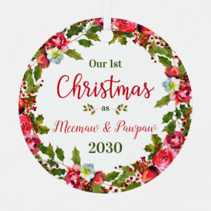 1. Weihnachtsmeemaw Pawpaw Foto Ornament Aus Metall