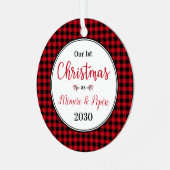 1. Weihnachtsmém Pepere Foto Ornament Aus Metall (Vorderseite links)