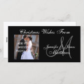 1. Weihnachtsmonogramm-Fotokarte Feiertagskarte (Vorne/Hinten)