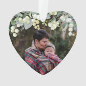 1. Weihnachtsmütter/jedes verwandte Foto Herz Ornament (Rückseite)