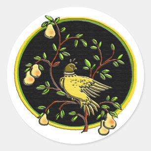 1. Weihnachtssticker #2 Runder Aufkleber