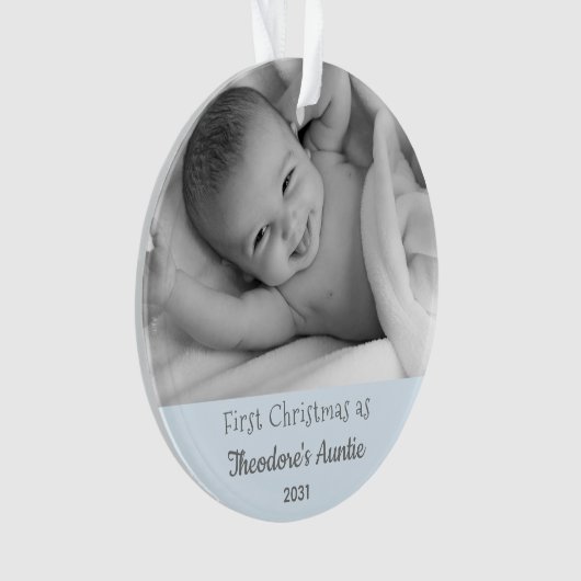 1. Weihnachtstante Nephew Personalisiertes Ornamen Ornament (Vorderseite)